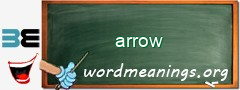 WordMeaning blackboard for arrow